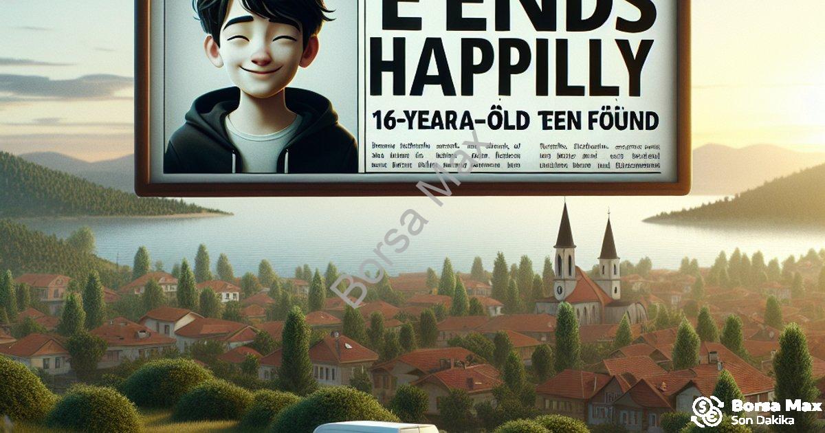 "Uşak Banaz'da Kayıp Alarmı Mutlu Bitti: 16 Yaşındaki Genç Bulundu" başlıklı haber için fotorealisti