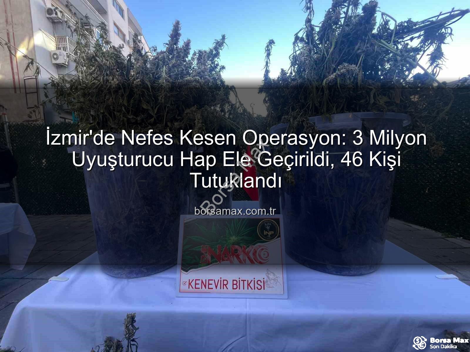 uyuşturucu hap - İzmir'de Nefes Kesen Operasyon: 3 Milyon Uyuşturucu Hap Ele Geçirildi, 46 Kişi Tutuklandı