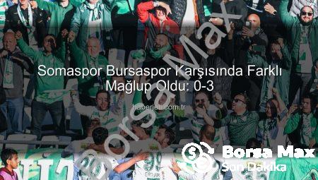 Bursaspor, Somaspor Deplasmanında Fark Yarattı: 0-3
