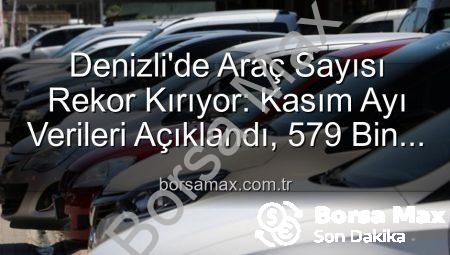 Denizli’de Araç Sayısı Rekor Kırıyor: Kasım Ayı Verileri Açıklandı, 579 Bin 530’a Ulaştı!