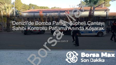 Denizli’de Bomba Paniği: Şüpheli Çantayı Sahibi Kontrollü Patlama Anında Koşarak Aldı!